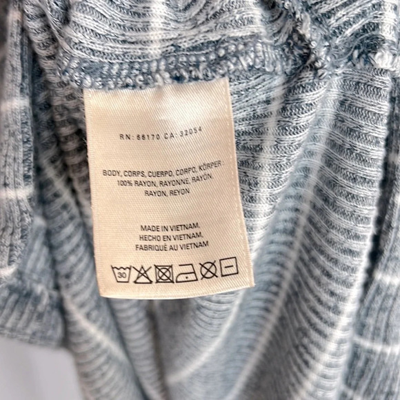 Anthropologie Saturday Sunday Ribbed Stripe High-low Hem Dress Size S - Picture 7 of 8